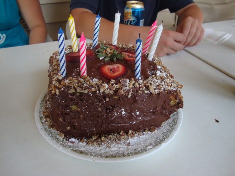 dilapidated birthday cake