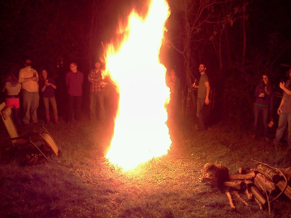 christmas tree bonfire