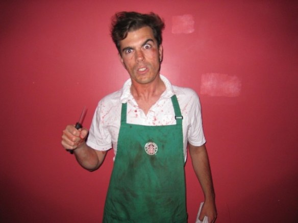 crazy starbucks employee, starbucks employee, starbucks guy, the man